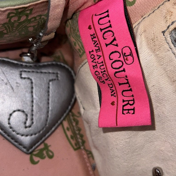 VINTAGE🌸Juicy Couture🌸Pink and Green💚Bowler Bag🌸 - Picture 11 of 15